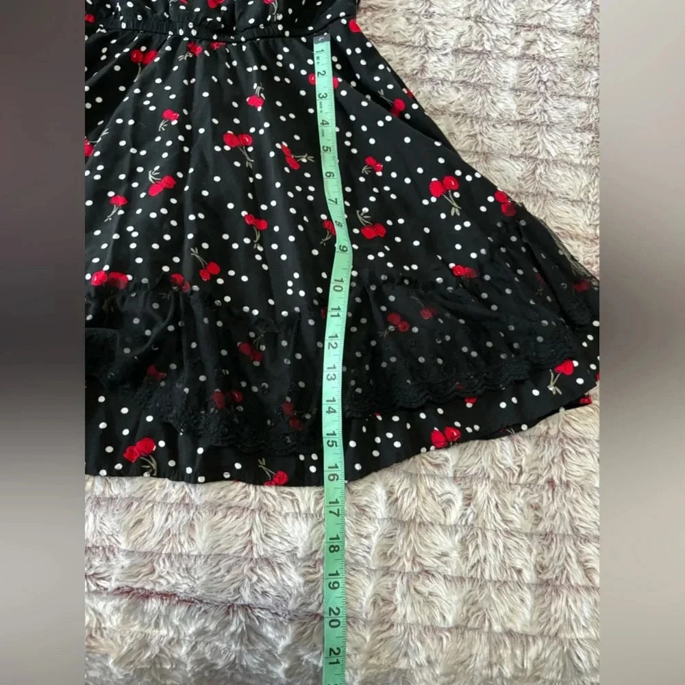 Epic Threads Girls Black and Red Cherry Dress Size Medium - Picture 3 of 13